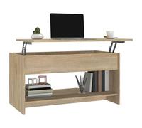 HOMELEN Table basse en chêne Sonoma - 102 x 50 x 52,5 cm - Pour livres, magazines, rangement - Table de lecture et table de lecture avec grande stabilité - Résistance à l'humidité - Tables et tables