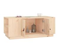 HOMELEN Table basse en pin massif naturel - 100 x 50 x 41 cm - Avec compartiments de rangement et étagères - Style rustique et moderne - Pour salon, canapé, tables et tables basses