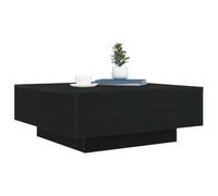 HOMELEN Table basse moderne avec lumières - Aspect chêne noir - 80 x 80 x 31 cm - Table de salon pour une atmosphère chaleureuse et des soirées conviviales - Tables et tables basses