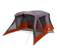HOMELEN Tente de camping orange pour 4 personnes avec porche - Tente de cabane en polyester imperméable avec Rainfly amovible, loft à port E & Gear Loft, vestibule spatial pour les aventures en