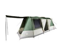 HOMELEN Tente de camping tunnel imperméable vert 185T polyester 580 x 320 x 205 cm 16,4 kg Tente pour 4 personnes avec port E pour aventures en plein air