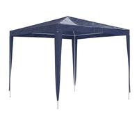 HOMELEN Tente de fête 2,5 x 2,5 m Bleu Toile d'extérieur imperméable - Cadre en fer robuste en polyéthylène Gazebo résistant aux UV pour les fêtes de jardin, les événements de cour et les