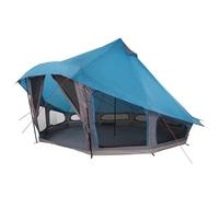 HOMELEN Tente de tipi familiale, imperméable, résistante à la flamme, bleue, grise, en fibre de verre, grande taille 508 x 470 x 300 cm, abri spatial pour camping, festivals, fêtes de plage et