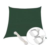 HOMELEN Voile d'ombrage 160 g/m², vert foncé, 3/4 x 3 m, voile d'ombrage pour jardin, terrasse, pergola et balcon, 90 % protection UV avec kit de montage, imperméable UV50+, protection solaire pour