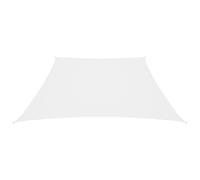 HOMELEN Voile d'ombrage en tissu Oxford, trapézoïdal, 2/4 x 3 m, blanc, voile d'ombrage pour jardin, terrasse, pergola et balcon, 90 % protection UV avec kit de montage, imperméable UV50+, protection