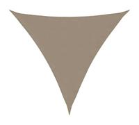 HOMELEN Voile d'ombrage en tissu Oxford triangulaire, 3,6 x 3,6 x 3,6 m, taupe, voile d'ombrage pour jardin, terrasse, pergola et balcon, 90 % protection UV avec kit de montage, imperméable UV50+