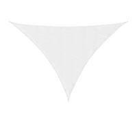 HOMELEN Voile d'ombrage en tissu Oxford triangulaire, 3 x 4 x 4 m, blanc, voile d'ombrage pour jardin, terrasse, pergola et balcon, 90 % protection UV avec kit de montage, imperméable UV50+