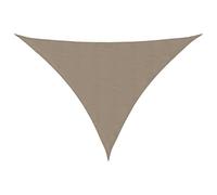 HOMELEN Voile d'ombrage en tissu Oxford triangulaire, 3 x 4 x 4 m, taupe, voile d'ombrage pour jardin, terrasse, pergola et balcon, 90 % protection UV avec kit de montage, imperméable UV50+
