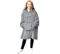 HOMELEVEL Sweat à Capuche XL - Plaid avec Manches Capuche et Poche en Polaire Sherpa - Pull Poncho Enfant Fille garçon Hiver canapé TV Maison