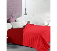 HomeLife - Couette simple mi-saison 170 x 260 cm | Couvre-lit simple printemps/automne | couette lit simple printemps légère (90 g/m²) | Couette bicolore Bordeaux/rouge