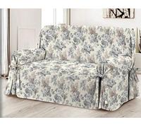 HomeLife - Housse pour canapé Trois Places en Coton - De Haute qualité - Made in Italy - Élégant canapé 3 Places pour Le revêtement et la Protection Contre la poussière et Les Taches - Gris