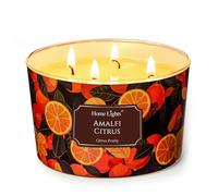 HomeLights Bougies parfumées à 4 mèches - Bougie en cire de soja 18oz, parfum longue durée, décoration éclectique et variée, cadeaux de pendaison de crémaillère, Agrumes d'Amalfi