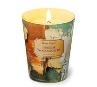 HomeLights Bougies parfumées à une mèche - Bougie en cire de soja 6.7oz, parfum longue durée, décoration industrielle chic et cadeaux de pendaison de crémaillère, Bois et éclat au coin du feu