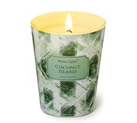 HomeLights Bougies parfumées à une mèche - Bougie en cire de soja 6.7oz, parfum longue durée, décoration scandinave minimaliste et cadeaux de pendaison de crémaillère, Île cocotier