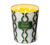 HomeLights Bougies parfumées Biscuits des Fêtes | Bougies de soja 34oz, grands pots à 3 mèches, style rustique et moderne | Bougies idéales pour les événements, la décoration intérieure, le stress