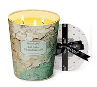 HomeLights Bougies parfumées cèdre baumier | Bougies de soja 34oz, grands pots à 3 mèches au style industriel chic | Bougies idéales pour les événements, la décoration intérieure, le soulagement