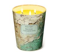 HomeLights Bougies parfumées | Grand pot 34 oz bougie de soja naturelle | 130 heures de longue durée avec 3 Wicks | Bohemian naturel pour la décoration de la maison Cèdre baumier