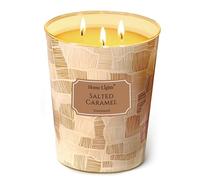 HomeLights Bougies parfumées | Grand pot 34 oz bougie de soja naturelle | 130 heures de longue durée avec 3 Wicks | Bohemian naturel pour la décoration de la maison Caramel salé