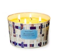 HomeLights Bougies parfumées pour femmes et hommes, Bougie d'aromathérapie 4 mèches en pot de 18oz, Idéale pour une décoration et des cadeaux au style rustique et moderne, Cheesecake aux myrtille