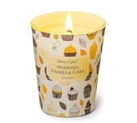HomeLights Bougies parfumées pour femmes et hommes, Bougie d'aromathérapie à mèche unique de 6.7oz, Idéale pour une décoration et des cadeaux au style rustique et moderne, Gâteau fouetté à la vanille
