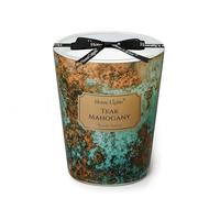 HomeLights Grande bougie en pot | Bougies parfumées longue durée à 1 mèche, 6.7oz, cire de soja naturelle pour une ambiance chaleureuse, cadeaux chics industriels pour femmes et hommes, Teck acajou