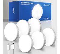 Homelist Lumières à détecteur de mouvement à l'intérieur, fonctionne avec piles rechargeables avec détecteur de mouvement pour escaliers, salon, salle de bain, placard, cuisine sous les armoires