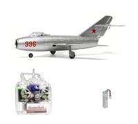 HomelivantaCo MinimumRC MiG-15 Micro EDF Jet RC Kit d'avion avec ventilateur conduit de 30 mm 2S 4CH Stabilisation gyroscopique Loisirs Avion à aile fixe (accélérateur droit/moteur brossé/1 batterie)