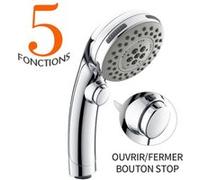 Homelody Colonne Douche Carré Ensemble de Douche Noir Mat Hauteur Réglable avec Douche de Tête Douche à Main Salle de Bain Noir