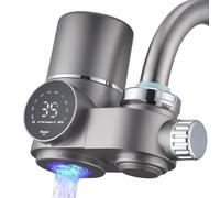 HOMELODY Filtre à eau - Filtre à eau potable avec affichage LED - Élimine le chlore, les métaux lourds et le mauvais goût - Filtre avec lumière bleue pour cuisine (avec filtre*1)