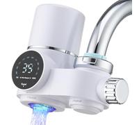 HOMELODY Filtre à eau potable, robinet filtrant à eau avec affichage LED, élimine le chlore, les métaux lourds et le mauvais goût, robinet filtrant anti-calcaire avec lumière bleue pour cuisine (1
