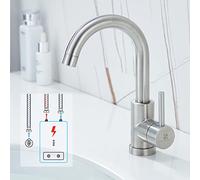 HOMELODY Robinet de salle de bain/cuisine à basse pression rotatif à 360 ° Robinet de salle de bain Robinet de cuisine Mitigeur monocommande Robinet de lavabo Robinet de chaudière mitigeur en acier