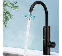 HOMELODY Robinet électrique avec chauffe-eau instantané 230 V, 3400 W - Robinet de cuisine avec régulateur de température tactile - Anti-éclaboussures - En acier inoxydable - Chauffe-eau instantané