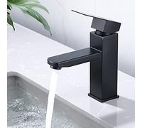HOMELODY Robinet Noir Salle de Bain Mitigeur Lavabo Acier Inoxydable Monocommande
