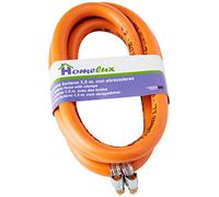 HOMELUX 300060 Tuyau en métal gaz Butane avec Colliers de Serrage 1,5 m