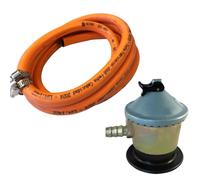 HOMELUX 300066 Kit régulateur de gaz Domestique et Tuyau avec Pince, 1,5 m