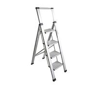 Homelux 710027 Echelle Domestique Plate Aluminium 4 marches Multicolore