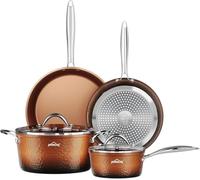 HOMELUX Casserole Induction, Aluminium Batteries de Cuisine-Set de Batterie de Cuisine avec Couvercle-casserole tout feux sans PFOA/PFOS/BPA-Poêles à Frire-Convient à tous les Poêles