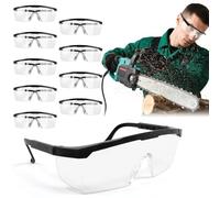 Homelyxe Lunettes de Protection, Lunettes Sécurité Réglables Lunette Anti Rayures Verres Transparents noir pour Les Lieux Travail Construction Bricolage Laboratoire Soudage