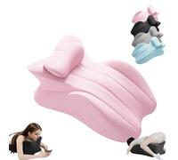 Homelyze Sweet Spot Pillow，Ergonomic Pillow for Posture Support, 27° Adjustable Angle, Comfortable Foam Cushion for Neck and Back Relief, Ideal for Sleep, Reading, and Relaxation (Pink)