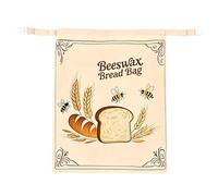 Homemade Loaf Wrapper, Ecofriendly Protection Satchel, Beeswax Lining with Security, Washable Cotton Food Saver, Container with Aesthetic Look, Equipment for Hobbyists Countertop