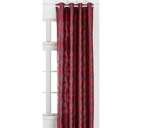 Homemaison 09341-8-AL Rideaux Jacquard avec Oeillets Ronds Framboise/Canon de Fusil 140 x 260 cm