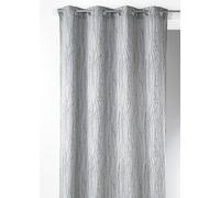 Homemaison 09399-8-AL Rideaux Toile Imprimé avec Oeillets Ronds Gris/Argent 140 x 260 cm