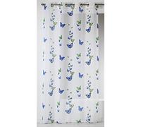 Homemaison 09475-8-AL Voilage Etamine/Polyester Bleu 1 x 140 cm