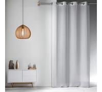 Homemaison 806550 Voilage Etamine Fantaisie Imprimé Polyester Gris 140 x 240 cm
