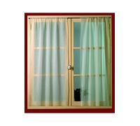 Homemaison 813203 Paire de Vitrages Droit Etamine/Polyester Ivoire 1 x 45 cm