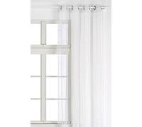 HomeMaison.com HM69807139 Rideau Organza Fantaisie Goutte d'eau Métallique Polyester Blanc 150 x 260 cm