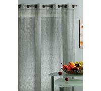 HomeMaison.COM HM69807641 Rideau Organza Brodé Polyester Gris 140 x 240 cm