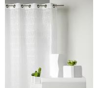 HomeMaison.COM HM69807642 Rideau Organza Brodé Polyester Blanc 150 x 240 cm