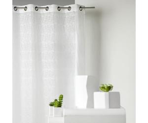 HomeMaison.COM HM69807642 Rideau Organza Brodé Polyester Blanc 150 x 240 cm