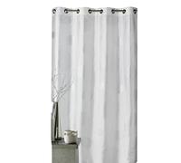 HomeMaison.COM HM69851433 Rideau Ameublement Taffetas Imprimé Argent Polyester Blanc 140 x 260 cm